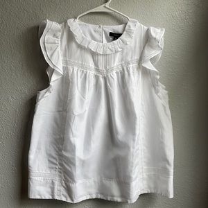 JCrew White Smock Blouse - Medium - NWT